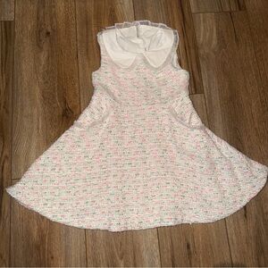 NEW Janie & Jack Boucle Dress 4T Multicolor Tweed Easter Peter Pan Collar A Line